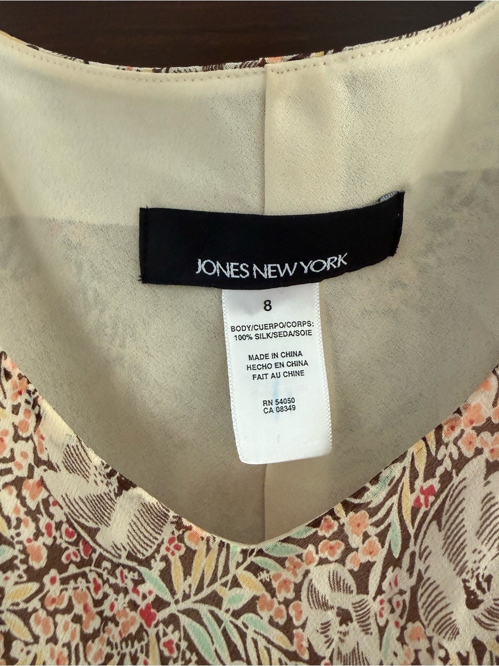 Jones New York 100% silk Sleeveless Floral Maxi - Picture 3 of 9